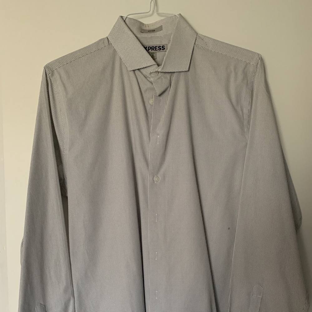 Express fitted mens button down